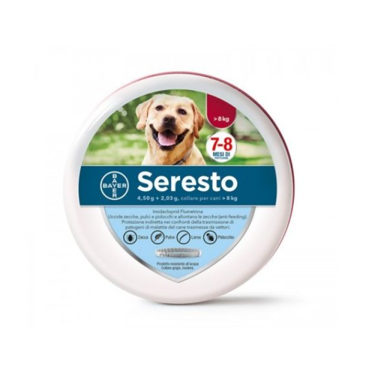 SERESTO*collare antiparassitario 45 g (70 cm) per cani (pesosuperiore a 8 Kg) SERESTO*collare antiparassitario 45 g (70 cm) per cani (pesosuperiore a 8 Kg)