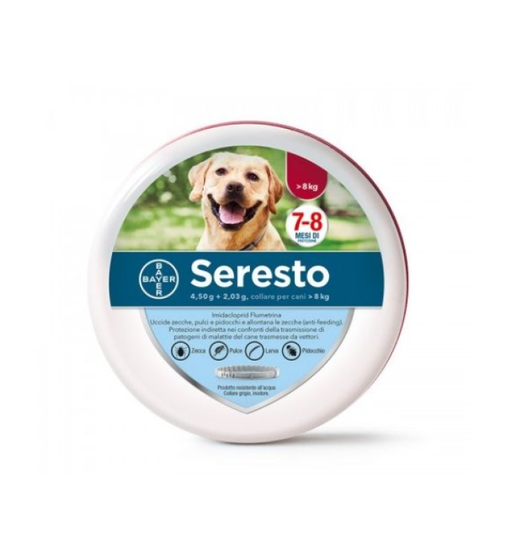 SERESTO*collare antiparassitario 45 g (70 cm) per cani (pesosuperiore a 8 Kg)