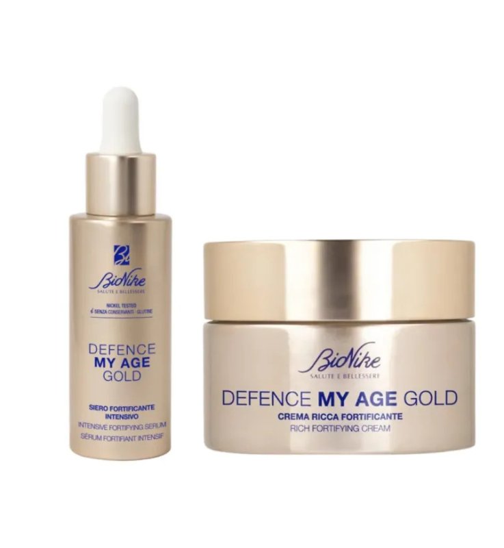 Bionike Defence My Age Gold Cofanetto con Crema e Siero Fortificante