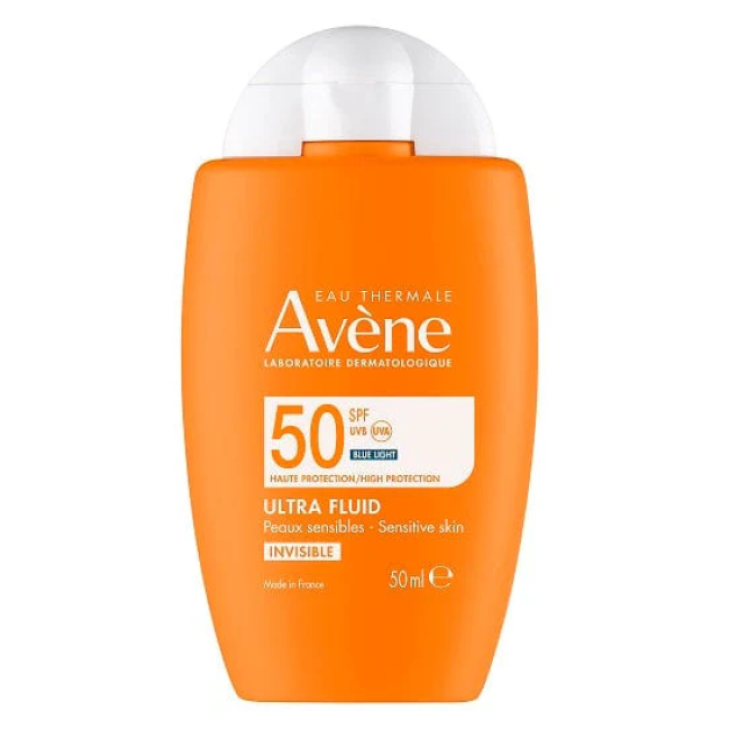 Avène Ultra Fluid Invisibile SPF50 | Waterlike Luce Blu Base Trucco 50ML Avène Ultra Fluid Invisibile SPF50 | Waterlike Luce Blu Base Trucco 50ML