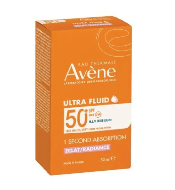 Av&egrave;ne Ultra Fluid Luminosit&agrave; SPF50+ | Solare Viso Luce Blu HEV Base Trucco 50ML