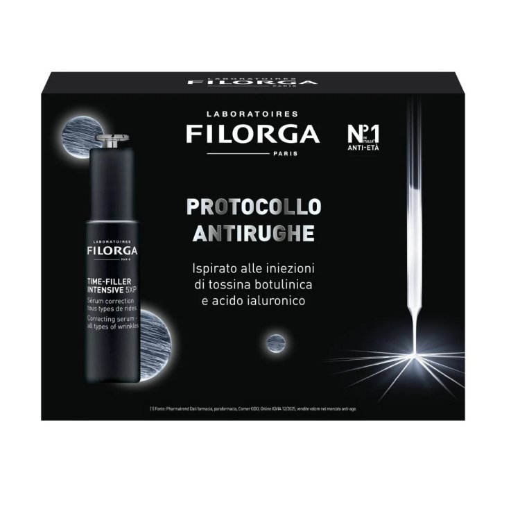 FILORGA BOX PROTOCOLLO ANTIRUGHE 1 TIME FILLER INTENSIVE 5XP30 ML + 1 GWP MINI GUASHA + 1 MINI TIME FILLER 5XP CREAM 15ML + 1 MINI PEEL WRINKLES 5 ML FILORGA BOX PROTOCOLLO ANTIRUGHE 1 TIME FILLER INTENSIVE 5XP30 ML + 1 GWP MINI GUASHA + 1 MINI TIME FILLER 5XP CREAM 15ML + 1 MINI PEEL WRINKLES 5 ML