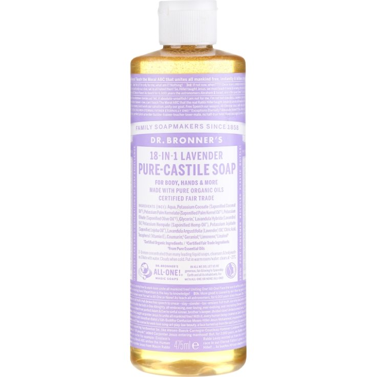 DR BRONNER'S 18-IN-1 LIQUID SOAP LAVENDER 475 ML DR BRONNER'S 18-IN-1 LIQUID SOAP LAVENDER 475 ML
