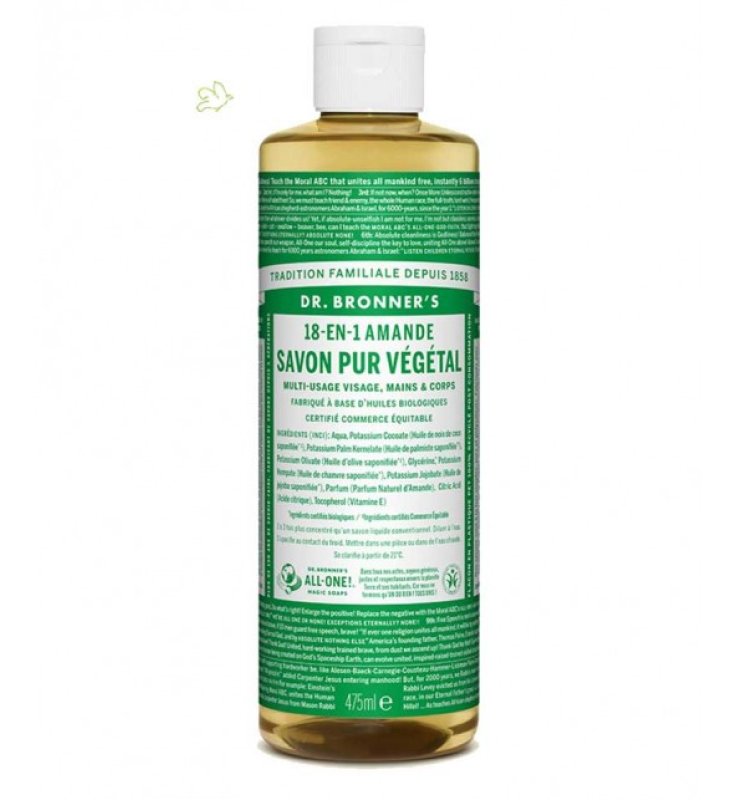 DR BRONNER'S 18-IN-1 LIQUID SOAP ALMOND 475 ML
