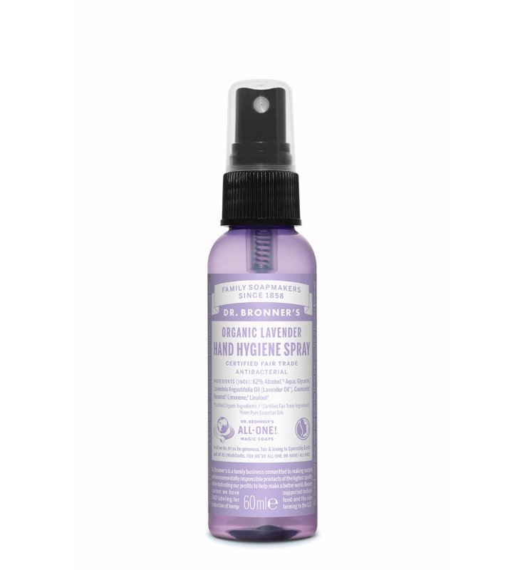 DR BRONNER'S ORGANIC HAND HYGIENE SPRAY LAVENDER 60 ML