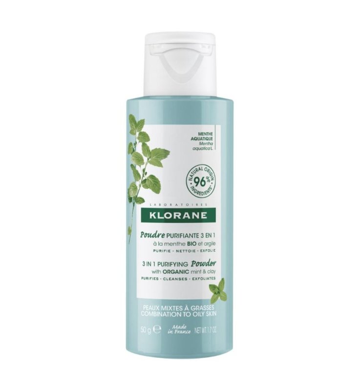 Klorane Polvere Purificante Menta Acquatica Bio e Argilla 50 g