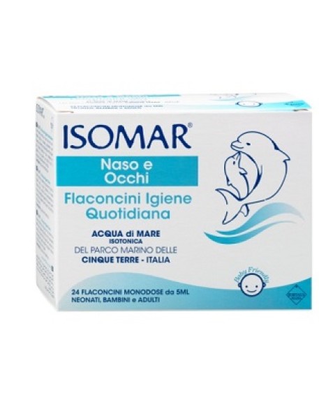 ISOMAR SOLUZIONE ISOTONICA ACQUA MARE IGIENE QUOTIDIANA 24 FLACONCINI MONODOSE 5 ML