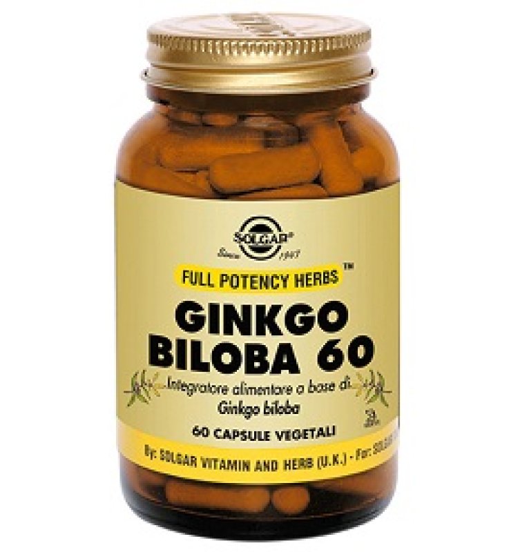 GINKGO BILOBA 60VEGICPS SOLGAR GINKGO BILOBA 60VEGICPS SOLGAR