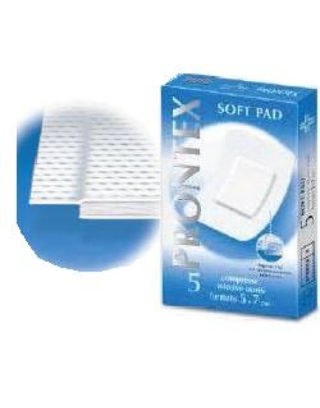 GARZA PRONTEX SOFT PAD COMPRESSA 5X7 CM 5 PEZZI