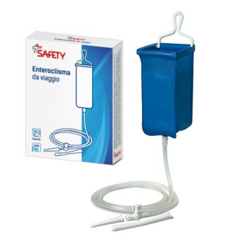 ENTEROCLISMA DA VIAGGIO KLISTER IN GOMMA CON CANNULA ANALE EVAGINALE 2 LITRI
