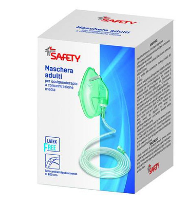 MASCHERA PER OSSIGENOTERAPIA CON TUBO 200CM