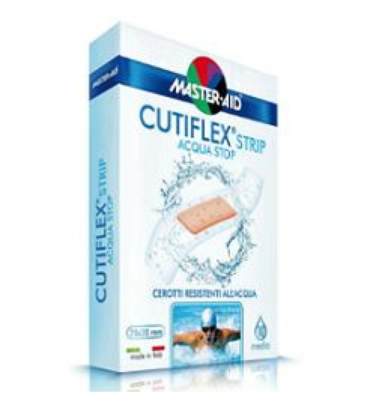 CEROTTO MASTER-AID CUTIFLEX STRIP TRASPARENTE IMPERMEABILE SUPPORTO IN POLIURETANO 4 FORMATI 20 PEZZI