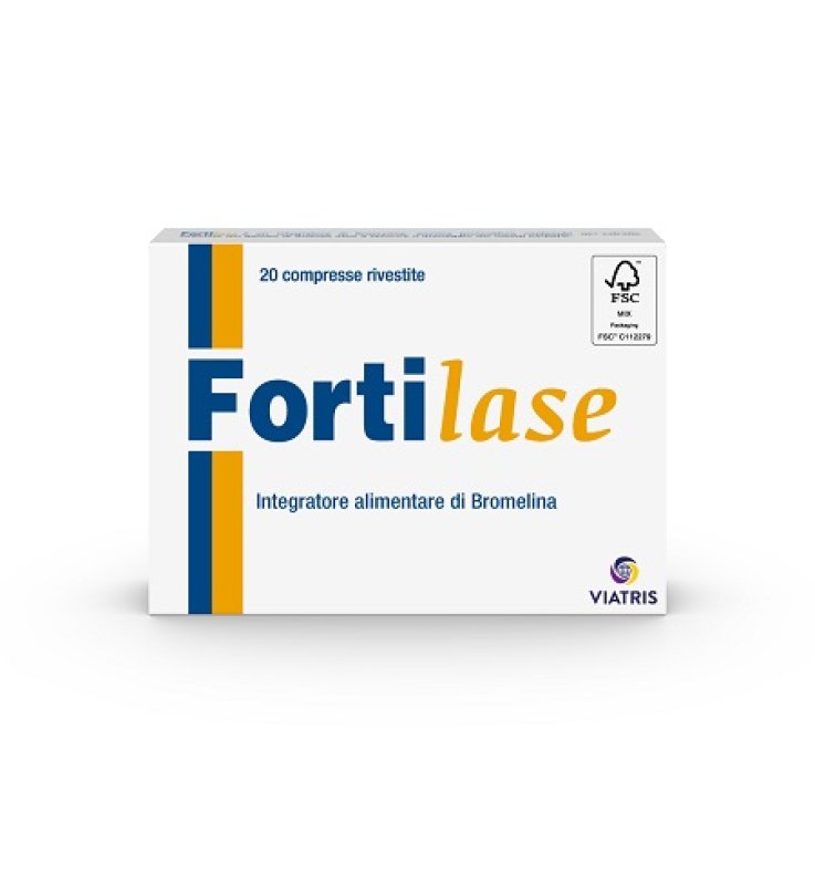 Fortilase | Bromelina 2500 GDU/g da Ananas 100 mg 20 Compresse