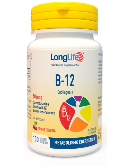 LONGLIFE B12 50MCG SUBLINGUALE 100 TAVOLETTE