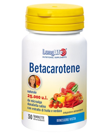 LONGLIFE BETACAROTENE TITOLAZIONE 25000 30 TAVOLETTE RIVESTITE