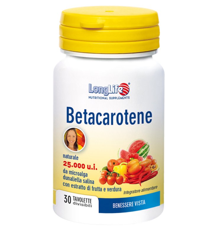 LONGLIFE BETACAROTENE TITOLAZIONE 25000 30 TAVOLETTE RIVESTITE