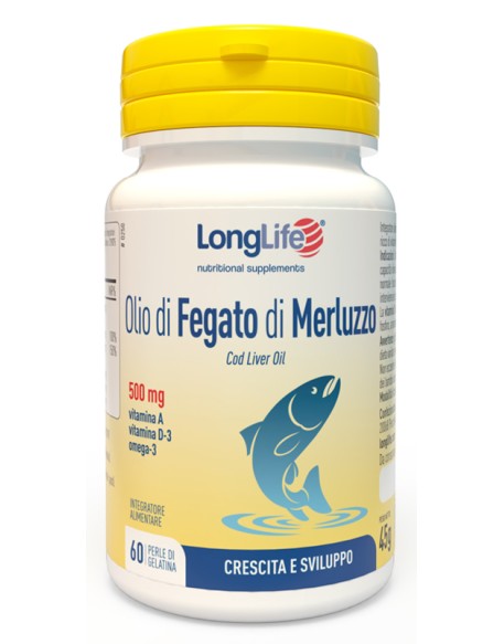 LONGLIFE OLIO FEGATO MERLUZZO 500 MG 60 PERLE