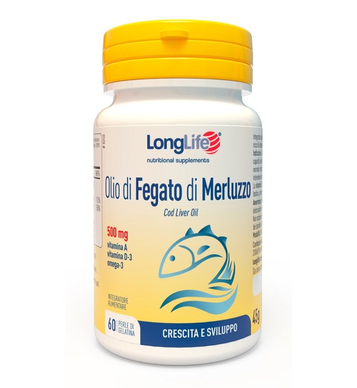 LONGLIFE OLIO FEGATO MERLUZZO 500 MG 60 PERLE
