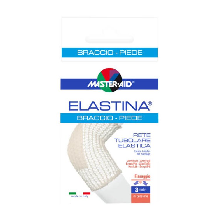 RETE TUBOLARE ELASTICA IPOALLERGENICA MASTER-AID ELASTINA BRACCIO/PIEDE 3 MT IN TENSIONE CALIBRO 4 CM RETE TUBOLARE ELASTICA IPOALLERGENICA MASTER-AID ELASTINA BRACCIO/PIEDE 3 MT IN TENSIONE CALIBRO 4 CM