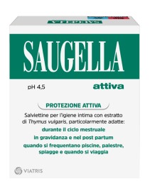 SAUGELLA ATTIVA SALVIETTINE DETERGENTI 10 BUSTINE