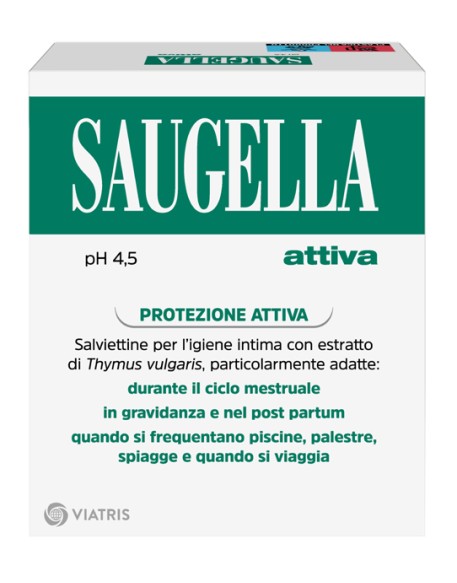 SAUGELLA ATTIVA SALVIETTINE DETERGENTI 10 BUSTINE