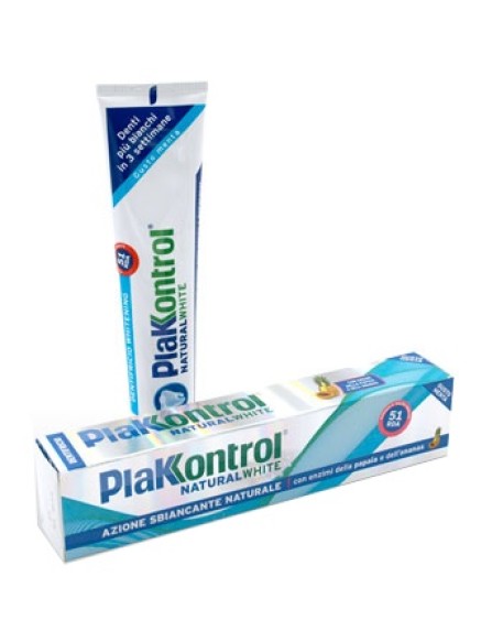 PLAKKONTROL NATURAL WHITE DENTIFRICIO 100 G