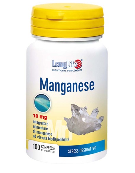 LONGLIFE MANGANESE 10MG 100CPR