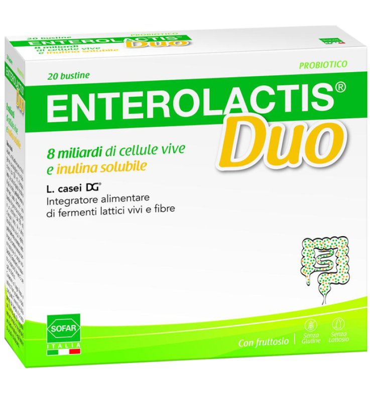 ENTEROLACTIS DUO POLVERE ORALE 20 BUSTINE ENTEROLACTIS DUO POLVERE ORALE 20 BUSTINE