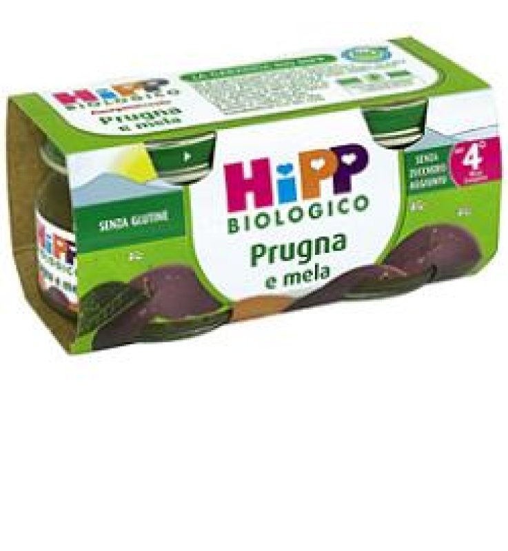 HIPP BIO OMOGENEIZZATO PRUGNA MELA 100% 2X80 G
