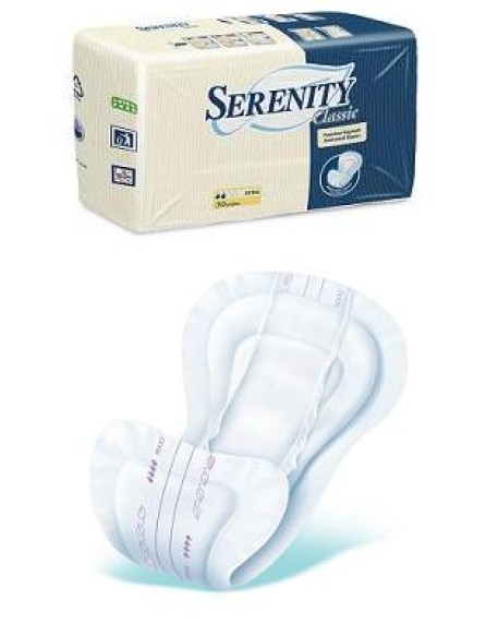 PANNOLONE PER INCONTINENZA SERENITY SAGOMATO SUPER IN TESSUTO NON TESSUTO 30 PEZZI