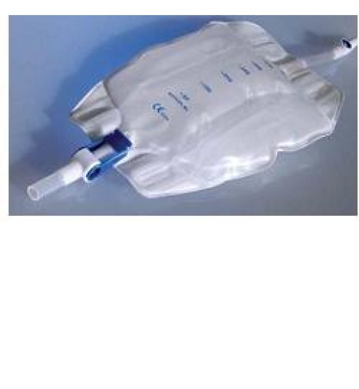 SACCA RACCOGLI URINA DA GAMBA PER INCONTINENZA IN PVC 750 MLTUBO RACCORDO DIRITTO 10 CM+RUBINETTO SCARICO+VALVOLA ANTIREFLUSSO+2 FASCE A BOTTONI 30 PEZZI