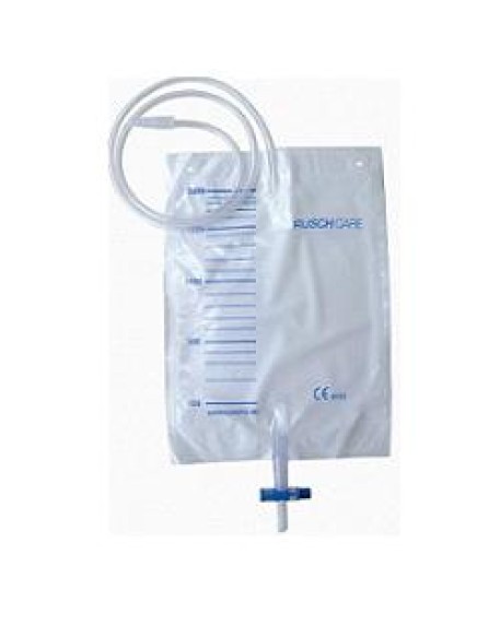 SACCA DI DRENAGGIO LETTO PER INCONTINENZA 2000ML IN PVC CONVALVOLA DI NON RITORNO CON TUBO DI RACCORDO130CM MONOUSO DIAMETRO 5X7MM 30 PEZZI