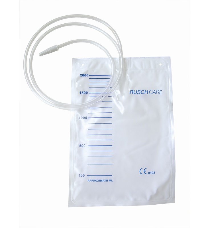 SACCA DI DRENAGGIO LETTO PER INCONTINENZA 2000ML IN PVC CONVALVOLA DI NON RITORNO CON TUBO DI RACCORDO130CM MONOUSO DIAMETRO 5X7MM 30 PEZZI