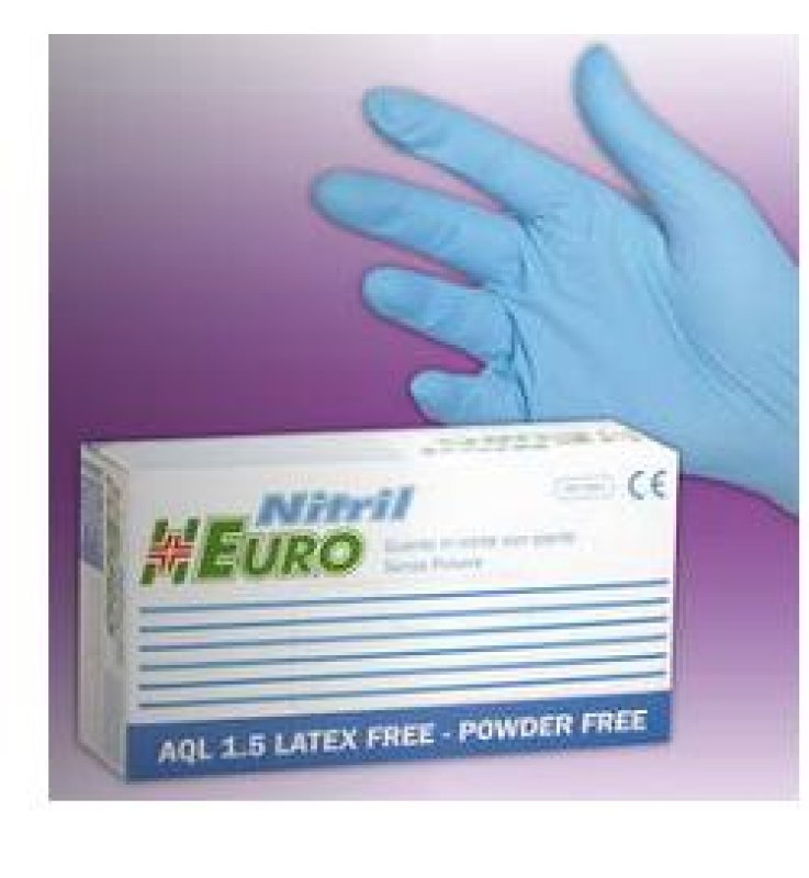 GUANTO IN NITRILE SENZA POLVERE EURONITRIL NON STERILE EXTRALARGE 100 PEZZI