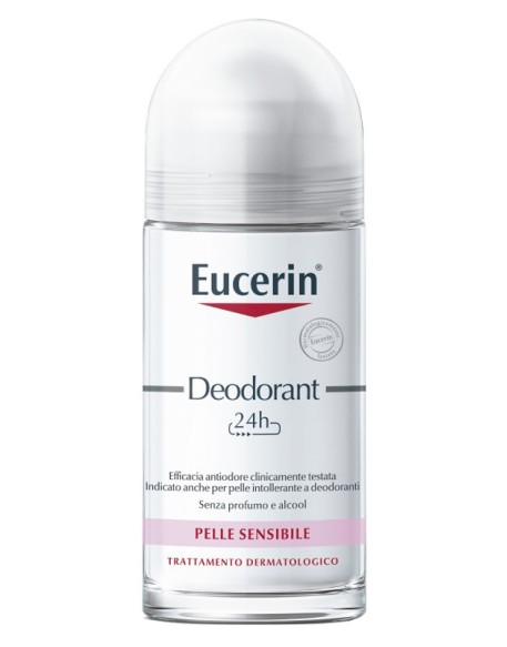 EUCERIN DEO ROLL ON P/SENS ROSSA