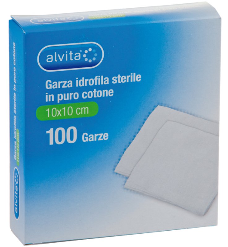 ALVITA GARZA IDROF 10X10CM 100PZ ALVITA GARZA IDROF 10X10CM 100PZ