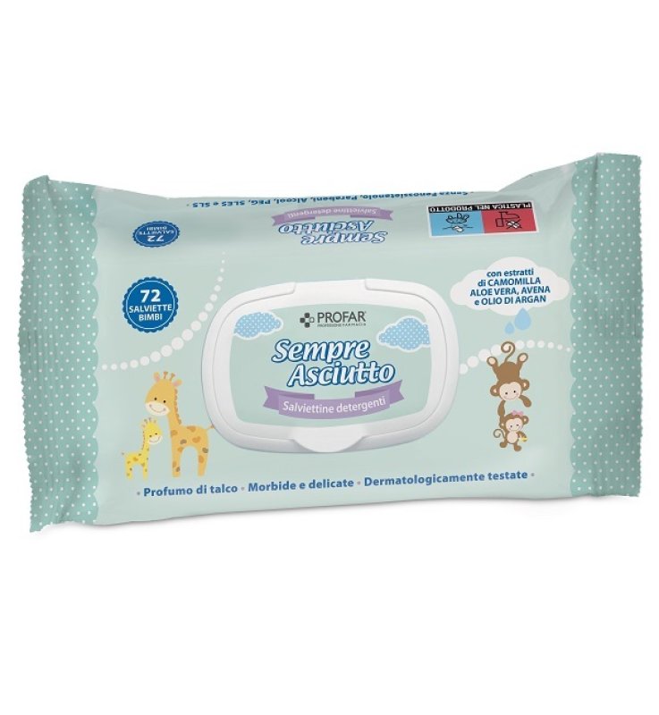 SALVIETTINE UMIDIFICATE SEMPRE ASCIUTTO 72 PEZZI PROFAR