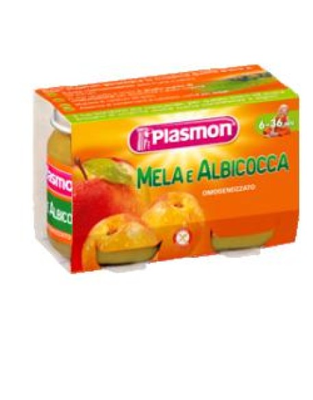 PLASMON OMOGENEIZZATO MELA ALBICOCCA 2 X 104 G