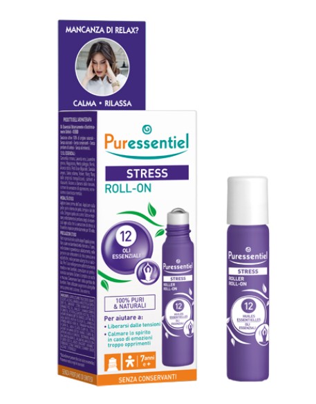 PURESSENTIEL ROLLER SOS STRESS 12 OLI ESSENZIALI 5 ML