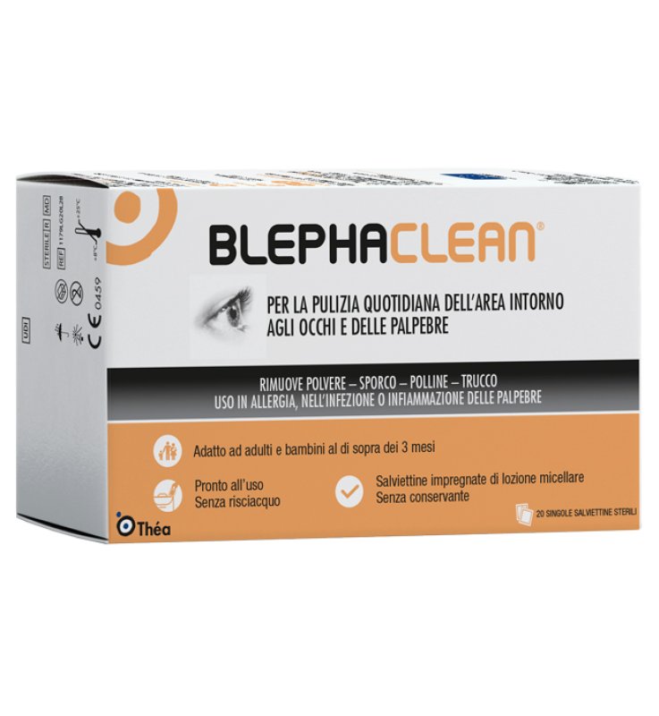 BLEPHACLEAN GARZE OCULARI STERILI A BASE DI ACIDO IALURONICO20 PEZZI BLEPHACLEAN GARZE OCULARI STERILI A BASE DI ACIDO IALURONICO20 PEZZI