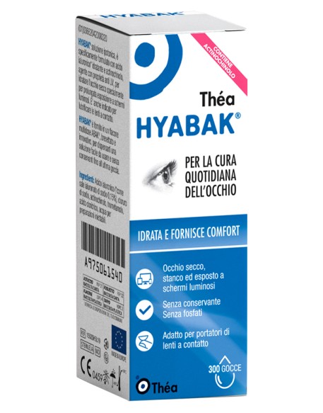 HYABAK PROTECTOR SOLUZIONE OFTALMICA SODIO IALURONATO 0,15%FLACONE 10ML