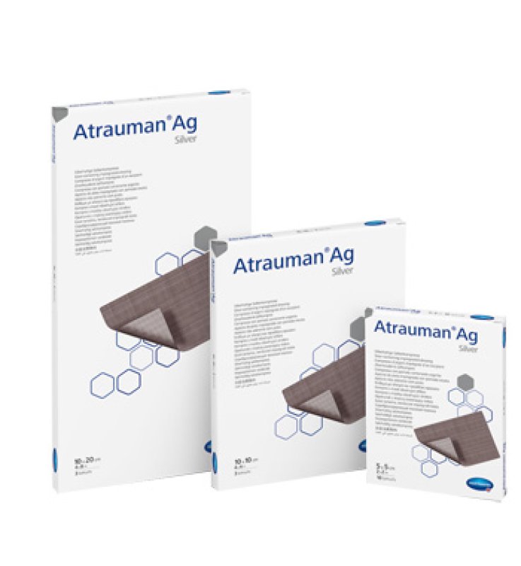 MEDICAZIONE CON ARGENTO ATRAUMAN AG 10X10CM 10 PEZZI MEDICAZIONE CON ARGENTO ATRAUMAN AG 10X10CM 10 PEZZI