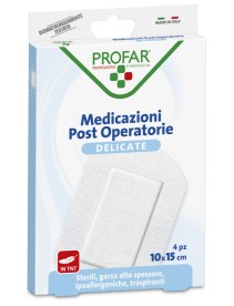 MEDICAZIONE POST OPERATORIA STERILE GARZA ANTIADERENTE 10X15CM 4 PEZZI PROFAR