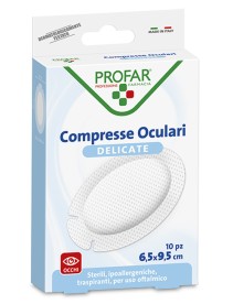 COMPRESSE OCULARI CON GARZA ANTIADERENTE 9,5X6,5 CM 10 PEZZIPROFAR