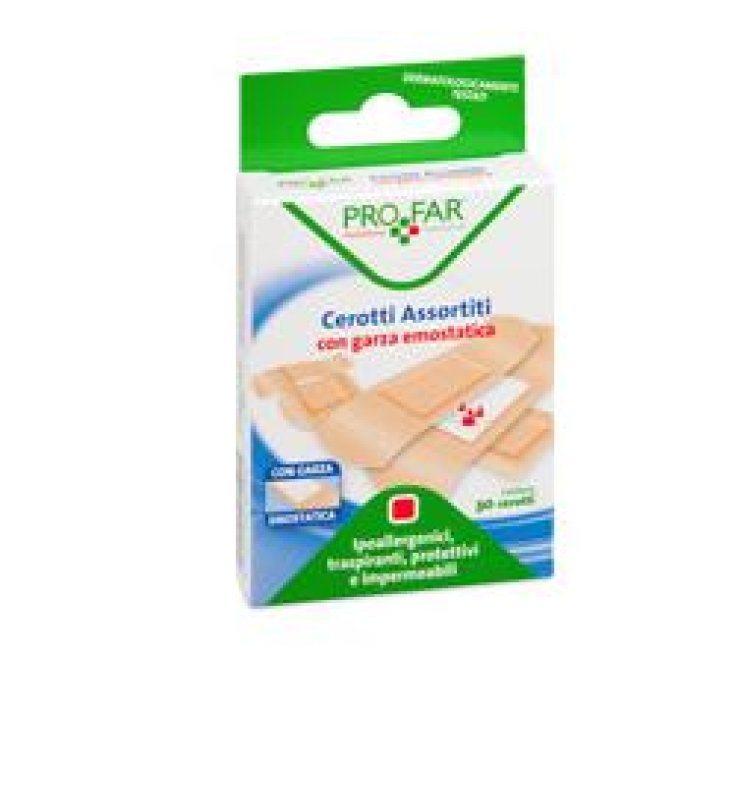 CEROTTO CON GARZA EMOSTATICA 30 PEZZI ASSORTITI PROFAR