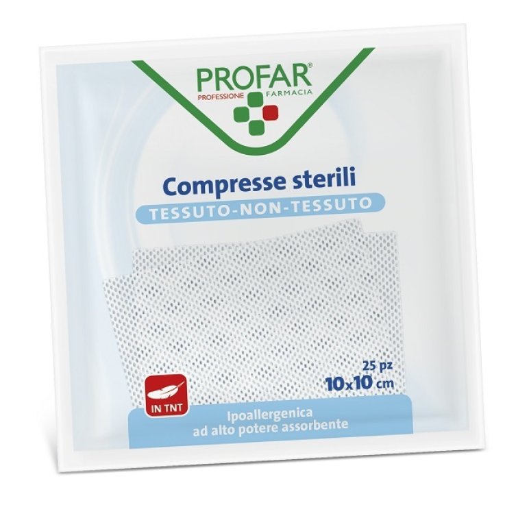 COMPRESSE IN TESSUTO NON TESSUTO 10 X 10 CM 25 PEZZI PROFAR COMPRESSE IN TESSUTO NON TESSUTO 10 X 10 CM 25 PEZZI PROFAR
