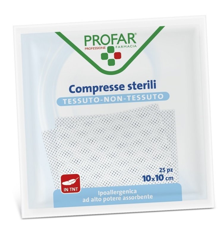 COMPRESSE IN TESSUTO NON TESSUTO 10 X 10 CM 100 PEZZI PROFAR