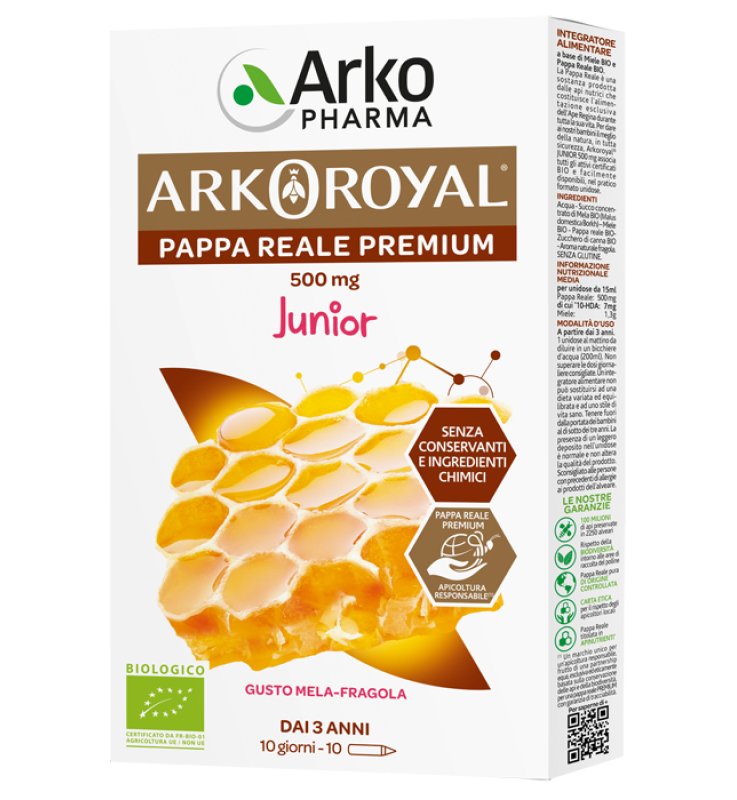 ARKOROYAL PAPPA REALE BIOLOGICA 500 MG 10 UNICA DOSE