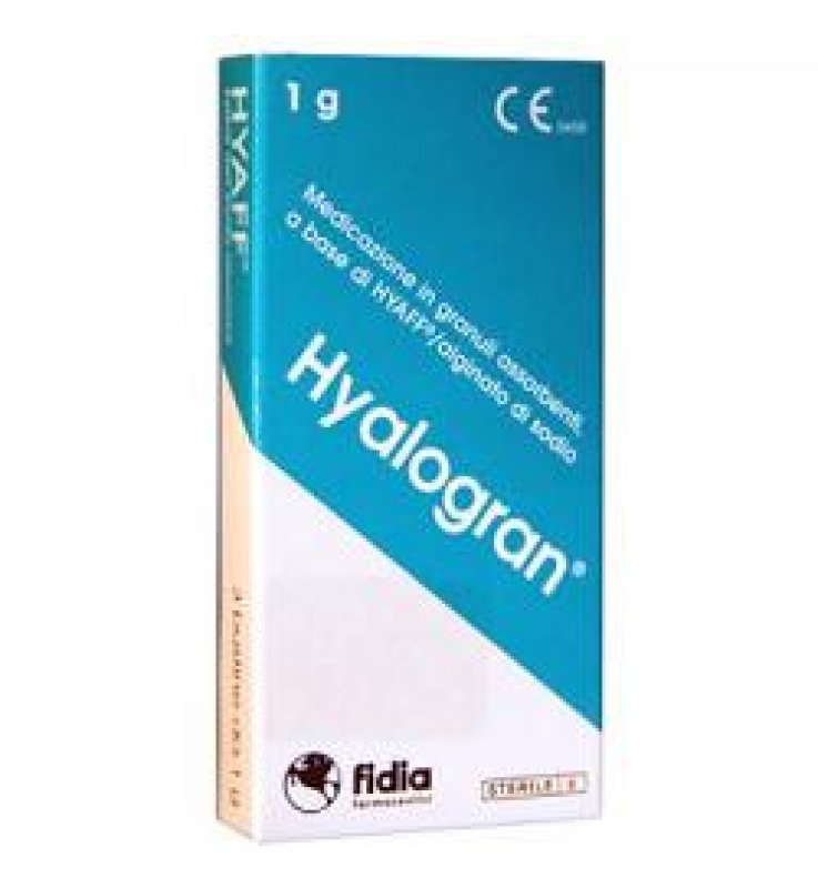 MEDICAZIONE HYALOGRAN TRATTAMENTO ULCERE FORMATA DA MICROGRANULI DI HYAFF ED ALGINATO DI SODIO