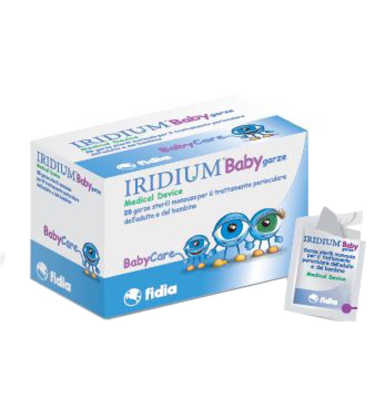 GARZA OCULARE MEDICATA IRIDIUM BABY 28 PEZZI